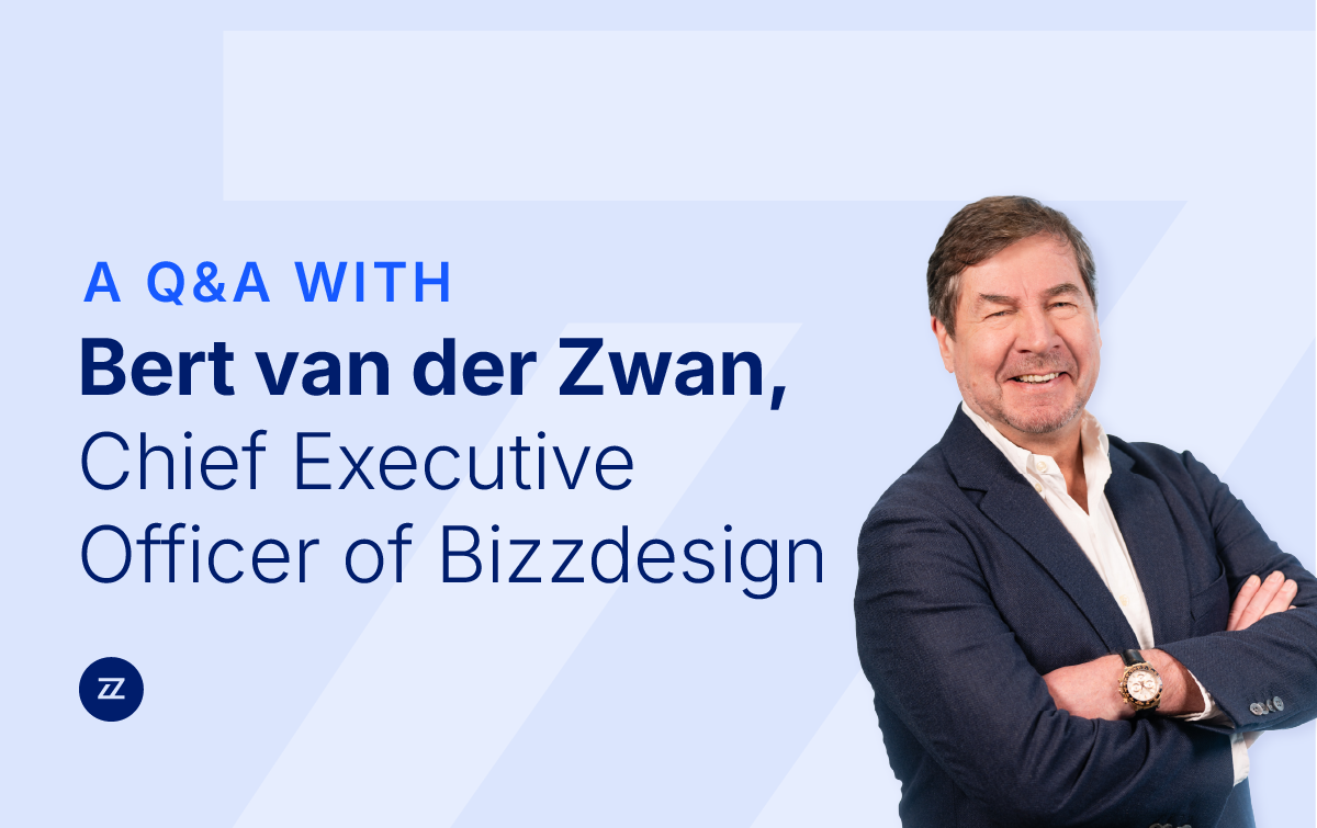 Portrait of Bert van der Zwan, CEO of Bizzdesign, featured in a 2026 enterprise transformation Q&A.